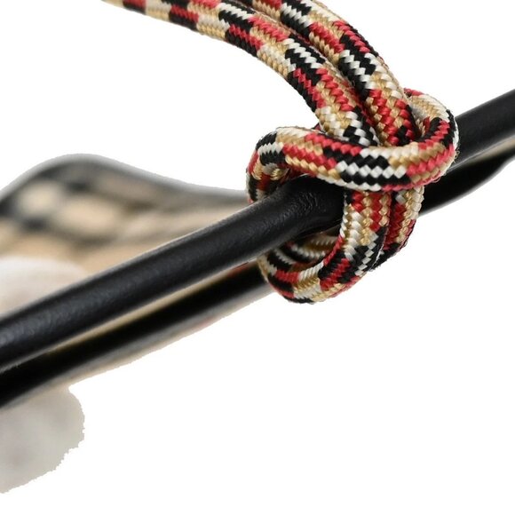 BURBERRY Logo Check Card Case Holder Canvas Leather Brown Black Italy 67KB292 - Picture 6 of 13